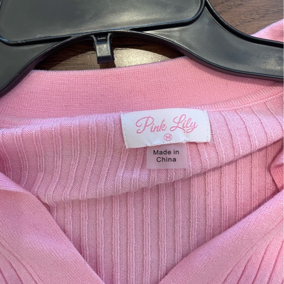 Pink Lily Ribbed Sweater - Picture 3 of 3